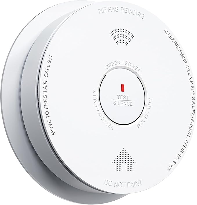 Photo 1 of Siterwell  Detector Carbon Monoxide Detector Combo 10 Year Battery, Meets UL217-9th Standards, Reduced Nuisance Alarms, Smoke and Carbon Monoxide Detector with Bilingual Voice Alerts, 1 Pack