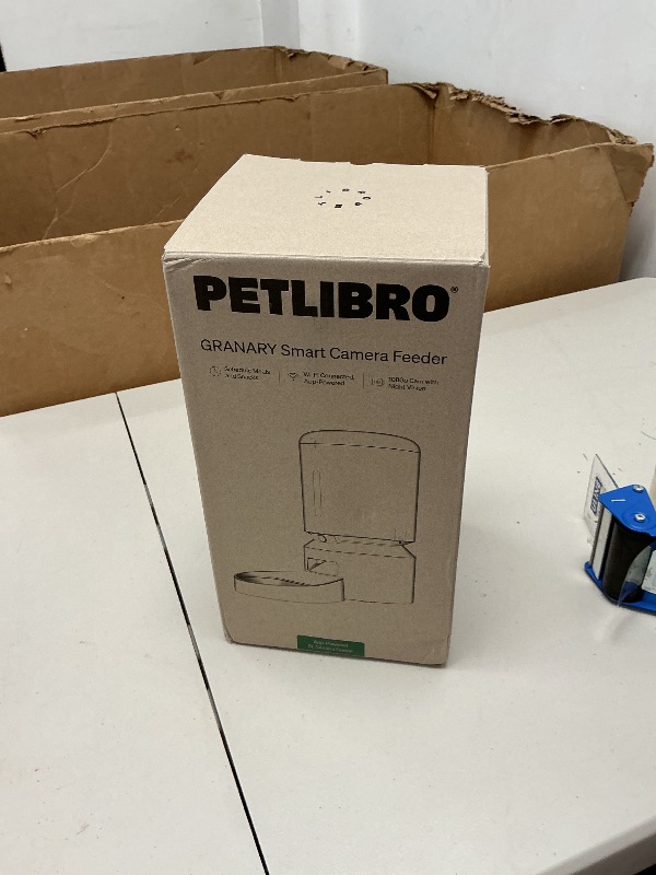 Photo 1 of PETLIBRO Automatic Cat Feeder with Camera, 1080P HD Video with Night Vision, 5G WiFi Pet Feeder with 2-Way Audio, Low Food & Blockage Sensor, Motion & Sound Alerts for Cat & Dog Single Tray