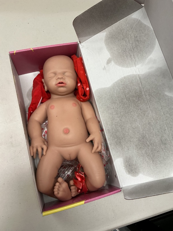 Photo 1 of IVITA 16 inch Sleeping Realistic Full Silicone Baby Doll Reborn Lifelike Newborn Real Life Baby Dolls for Kids Birthday Gifts - Girl