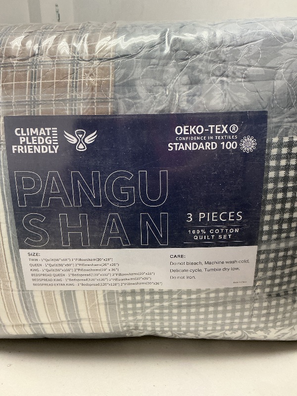 Photo 1 of PANGU SHAN 3 piece quilt set 100% cotton 