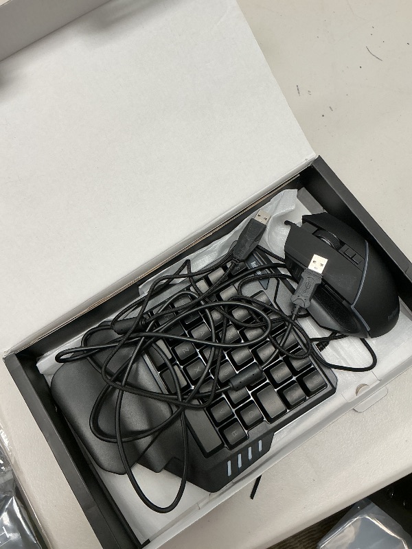 Photo 1 of RedThunder One-Handed RGB Gaming Keyboard and Mouse Combo, 35 Keys Mini Gaming Keypad, 6400 DPI Mouse, Portable Game Controller for PC Gamer