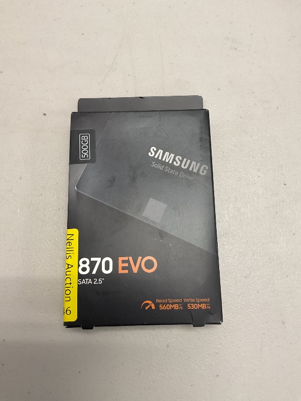 Photo 1 of SAMSUNG 870 EVO SATA SSD 500GB 2.5” Internal Solid State Drive, Upgrade PC or Laptop Memory and Storage for IT Pros, Creators, Everyday Users, MZ-77E500B/AM, Black