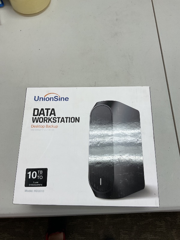 Photo 1 of UnionSine Desktop External Hard Drive 10TB USB3.2Gen2 Type-C 3.5" HDD Storage Compatible for PC, Mac, TV, Desktop, Laptop(Black) HD3510