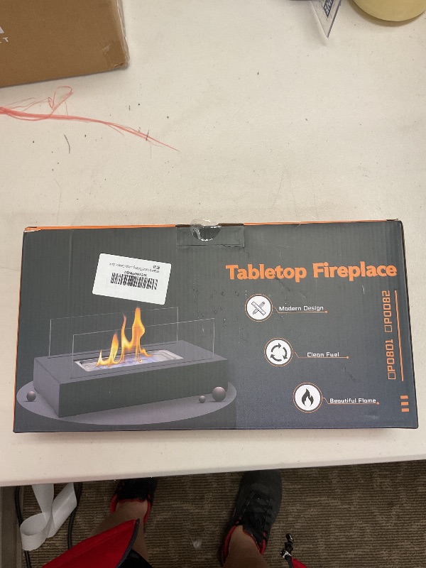 Photo 1 of BRIAN & DANY Ventless Tabletop Portable Fire Bowl Pot Bio Ethanol Fireplace Indoor Outdoor Fire Pit in Black w/Fire Killer and Funnel