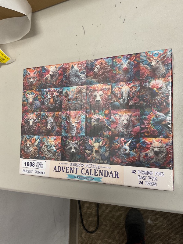 Photo 1 of Advent Calendar 2025 – 1008 Pieces, 24-Day Countdown Calendar for Kids and Adults, 3D Quilling Animal Jigsaw Puzzle to Enhance Perseverance and Observation Skills, Cool Christmas Vacation Gifts.