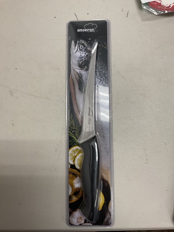 Photo 1 of Amorston 7" Fish Fillet Knife, German Stainless Steel Filet & Boning Knife, Dishwasher Safe