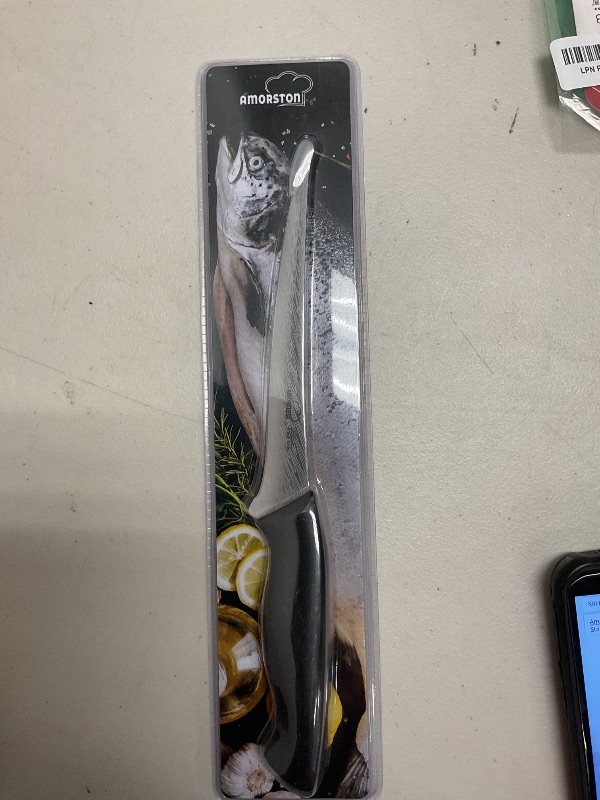 Photo 1 of Amorston 7" Fish Fillet Knife, German Stainless Steel Filet & Boning Knife, Dishwasher Safe