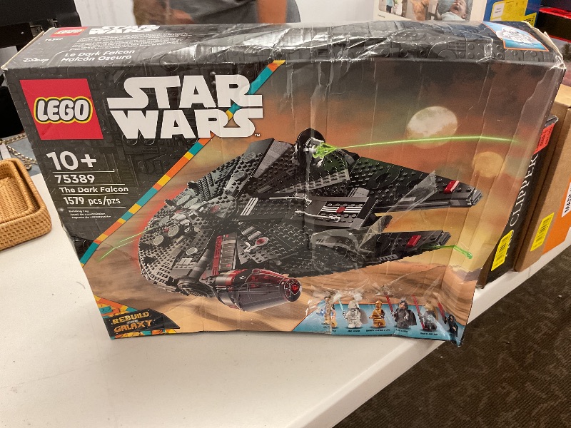 Photo 1 of LEGO Star Wars The Dark Falcon Buildable Starship, Star Wars Toy Vehicle Set for Boys and Girls, Collectible Millenium Falcon Toy with 6 Star Wars Minifigures, Birthday Gift for Kids or Any Fan, 75389