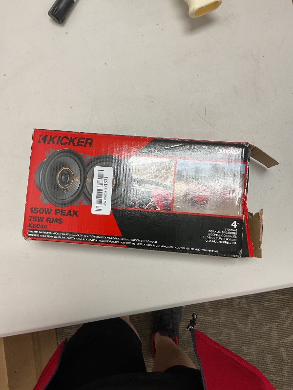Photo 1 of KICKER 51KSC404 Coaxial Speaker System, 2-Way Design, One (1) Pair, 4" (100mm) Polypropylene Woofer/Midrange, 1/2" (13mm) Silk-Dome Tweeters, 75 Watts RMS, 150 Watts Peak
