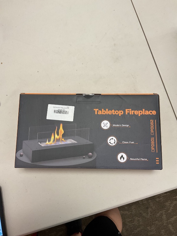 Photo 1 of BRIAN & DANY Ventless Tabletop Portable Fire Bowl Pot Bio Ethanol Fireplace Indoor Outdoor Fire Pit in Black w/Fire Killer and Funnel