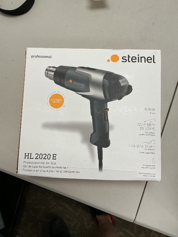 Photo 1 of Steinel - 110025597 HL 2020 E Professional Heat Gun, LCD-Display, 1600 W, hot air Gun for Welding tarpaulins, Window tinting, Variable Temperature and Airflow, fits 1.34" Standard nozzles