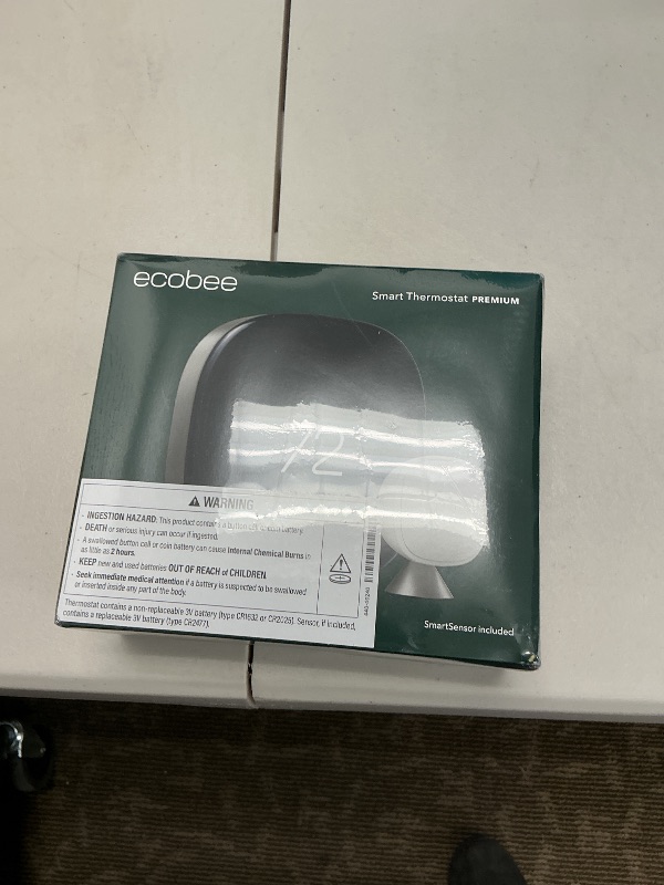 Photo 1 of ecobee Smart Thermostat Premium with Smart Sensor and Air Quality Monitor - Programmable Wifi Thermostat - Works with Siri, Alexa, Google Assistant