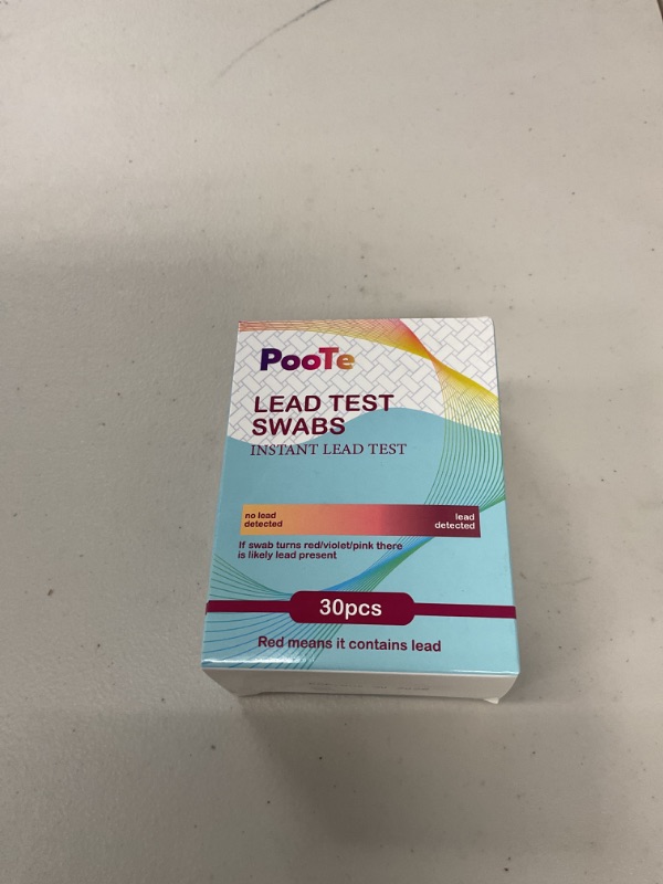 Photo 1 of PooTe Lead Test Kit - Instant Lead Paint Test Kit with 30 Swabs - Accuracy Lead Testing Kit Results in 30 Seconds for Paint Dishes Ceramics Toys Wood & Metal