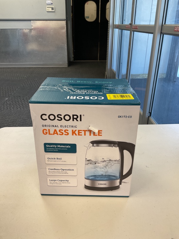 Photo 1 of Cosori Electric Kettle, No Plastic Filter & Spout, Stainless Steel Inner Lid, Tea Kettle & Hot Water Boiler For Coffee & Tea, Water Heater & Teapot, Automatic Shut Off, Black, 1.7L/1500W