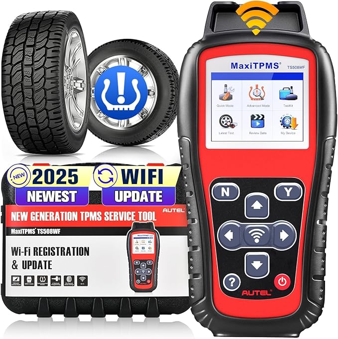 Photo 1 of Autel MaxiTPMS TS508WF TPMS Relearn Tool, 2025 WiFi Ver. of TS508 TS501 TS408S TS601, Activate/Relearn/Diagnosis All Sensors, Program Autel MX-Sensor 315/433MHz, Read/Clear DTCs Quick & Advance Mode