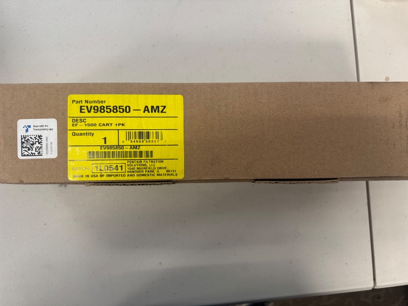 Photo 1 of Pentair Everpure EF-1500 Quick-Change Filter Cartridge, EV985850, NSF Certified to Reduce Lead, For Use in Everpure EF-1500 Full Flow Drinking Water System, 1,500 Gallon Capacity, 0.5 Micron