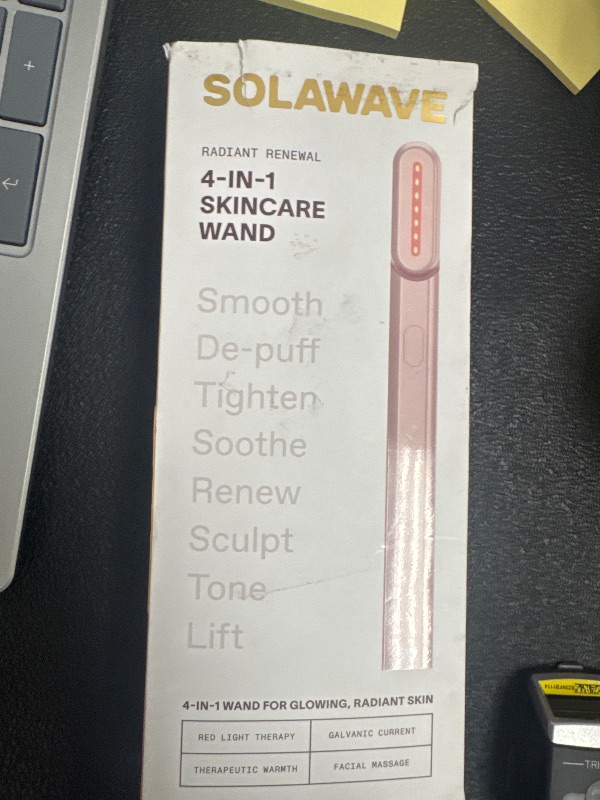 Photo 1 of Solawave 4-in-1 Red Light Therapy Facial Wand | Anti-Aging Red Light Therapy for Face and Neck | Galvanic Microcurrent Gua Sha Facial Massager | Wrinkle Reduction | Solawave Original | Rose Gold