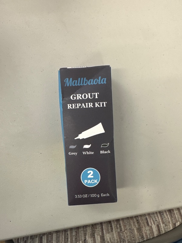 Photo 1 of Tile Grout Repair Kit, 2 Pack Light Grey Grout Repair Filler, Fast Drying Grout Paint, Grout Sealer for Bathroom Shower Floor, Restore and Renew Tile Line, Gaps