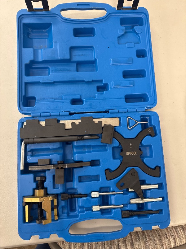 Photo 1 of DPTOOL Engine Timing Kit Compatible with Ford Mazda Camshaft Flywheel Locking Tools 1.4 1.6 1.8 2.0 Di/TDCi/TDDi ECOBOOST 1.6 Ti-VCT 1.5/1.6 VVT 2.3L 2.5L Cam Holding Tool 303-1097 303-1550 303-1556