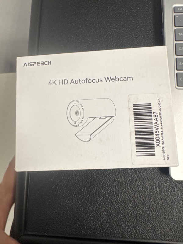 Photo 1 of AISPEECH HD Autofocus Webcam with EPTZ, USB Connectivity, and Dual Microphones,WHITE-UVC40 4K