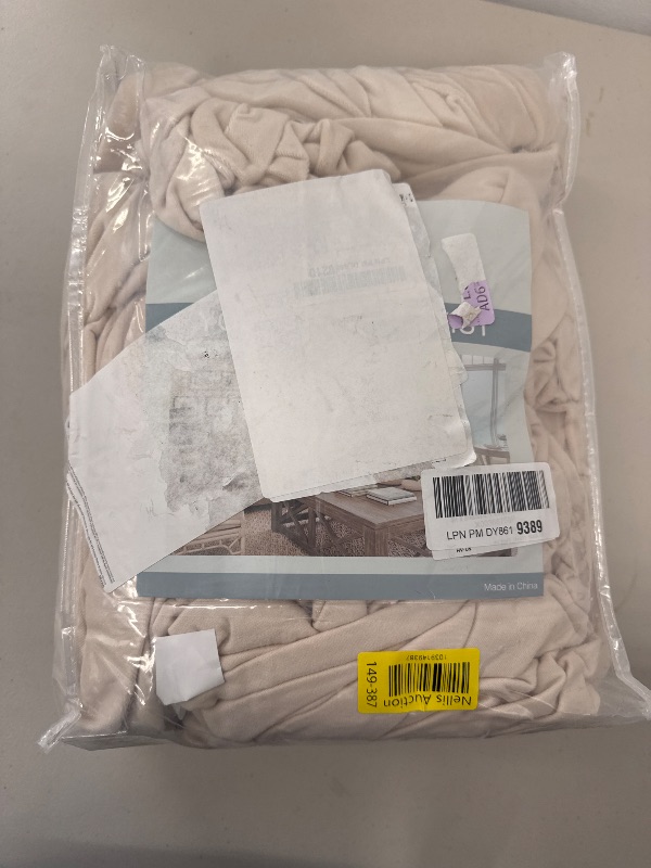 Photo 1 of H.VERSAILTEX Sofa Cover 4 Piece T Cushion Sofa Slipcovers Couch Cover Furniture Protector Stretch T Cushion Sofa Covers for 3 Cushion Couch with 3 Individual T Cushion Covers, Ivory