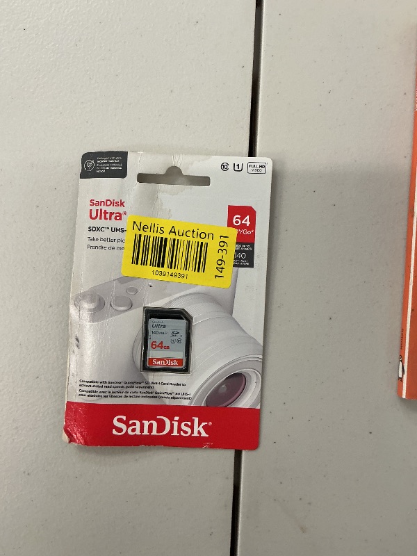 Photo 1 of SanDisk Ultra 64GB Class 10 SDXC UHS-I Memory Card up to 80MB/s (SDSDUNC-064G-GN6IN)