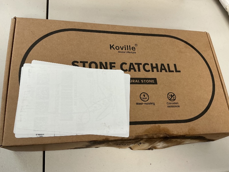 Photo 1 of Koville Turkish Natural Travertine Decorative Marble Tray - 12"x6" Wabi Sabi Home Countertop Organizer, Catchall Tray for Perfume, Candles, Jewelry