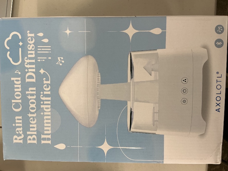 Photo 1 of Rain Cloud Humidifier Water Drip Bluetooth Speaker, Mushroom Aromatherapy Essential Oils Diffuser with 7 LED Night Light - Gloomy Rainfall & Raindrops Relaxing Sound for Deep Sleep in Bedroom (White)