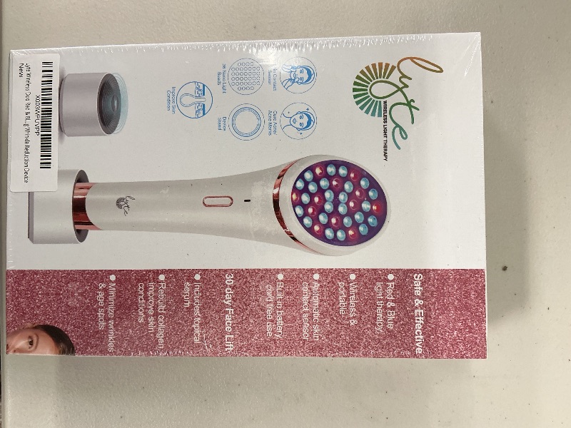 Photo 1 of Lyte Wireless Duo LED Light Therapy Red & Blue Light Therapy Wand for Face Includes Hyaluronic Serum w/Automatic Sensor Wrinkle Reduction Facial Handheld Tool
