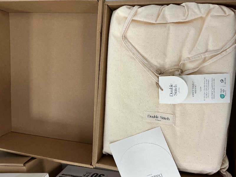 Photo 1 of Double Stitch Cotton Tencel Sheet - Bed Sheets Set Queen Size, 4Pc Luxury Hotel Bedding Set, Soft, Cooling & Breathable for Hot Sleepers, Deep Pocket Up to 16 Inches, Cream