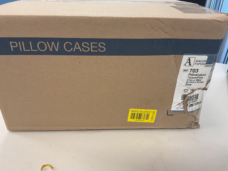 Photo 1 of Avalon 703 Disposable Pillowcases, Blue, 21” Wide x 30” Long (Pack of 100) ? Single-Use Pillowcases ? Tissue with Poly Back To Help Prevent Leak-Through ? Pebble Embossed ? Medical Supplies