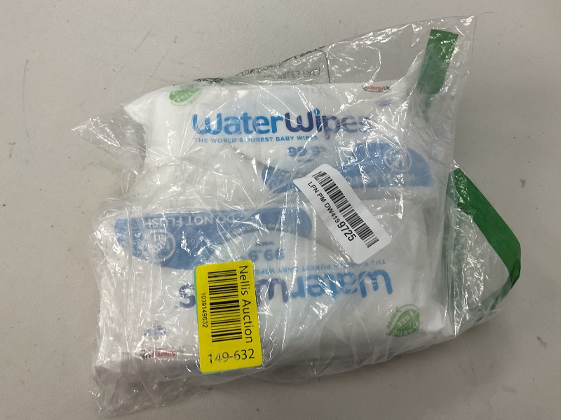 Photo 1 of WaterWipes Plastic-Free Original Baby Wipes, 99.9% Water Based Wipes, Unscented & Hypoallergenic for Sensitive Skin, 60 Count (Pack of 12), Packaging May Vary