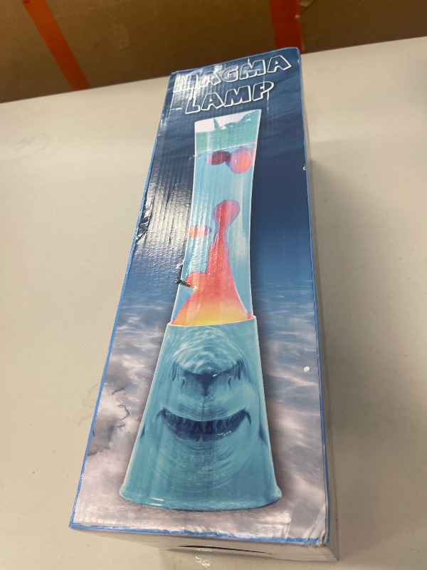 Photo 1 of AHCCSD 16 Inch Shark Magma Lamp,Motion Liquid Lamp Blue Ocean Base Blue Liquid with Red Wax Relaxing Gorgeous Light for Adults Kids Women Girls Christmas Great Gift
