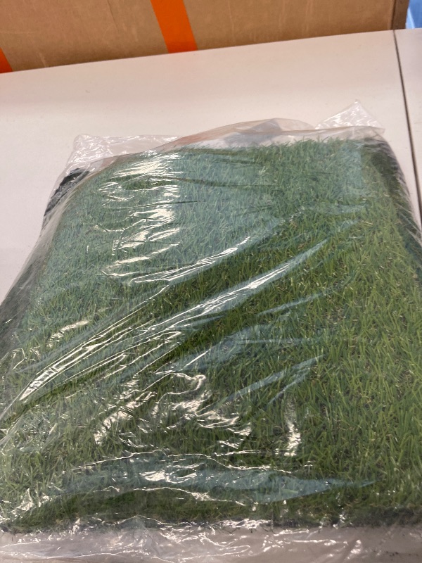Photo 1 of Artificial Grass Square Tiles - 12 x 12 Inch Small Turf Grass, 0.8inch Pile Height Craft Indoor Outdoor Home Halloween Christmas Decorations, ONLY 8 PACK