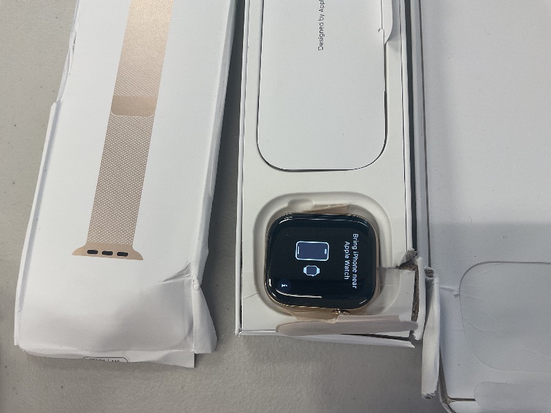 Photo 1 of Apple Watch Series 10 [GPS + Cellular 46mm case] Smartwatch with Gold Titanium Case with Gold Milanese Loop - M/L. Fitness Tracker, ECG App, Always-On Retina Display, Carbon Neutral
