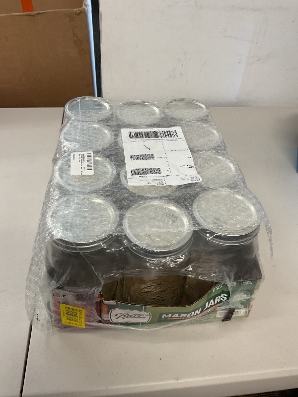 Photo 1 of Ball Wide Mouth Quart (32 oz) Jars with Lids and Bands, Set of 12