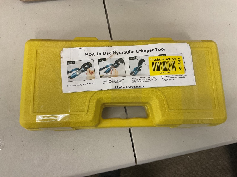 Photo 1 of 10 Tons Hydraulic Crimping Tool with 9 Dies - Battery Cable Crimper Tool & Wire Rope Crimping Tool for 12 to 2/0 AWG, 1/16" 1/8" 3/16" Stainless Steel Cable Railing Tool