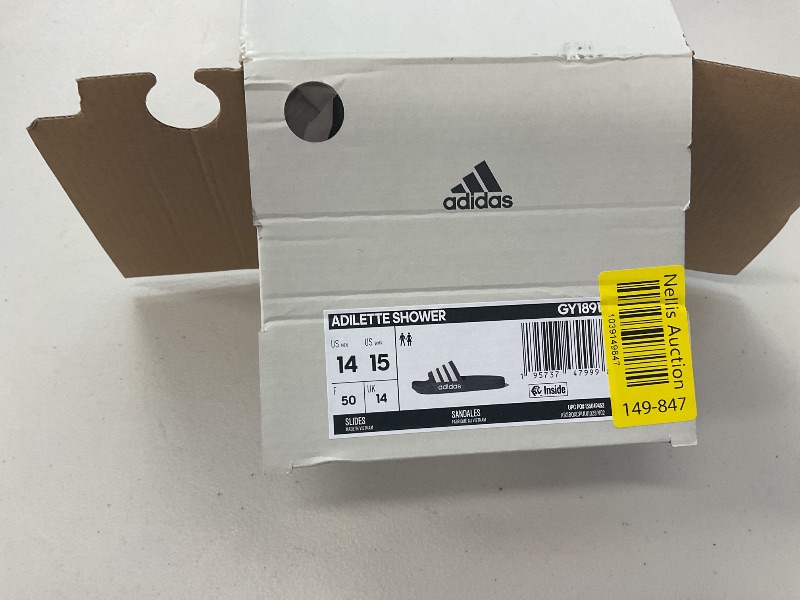 Photo 1 of adidas unisex-adult Shower Slide Grey/White/Grey 14