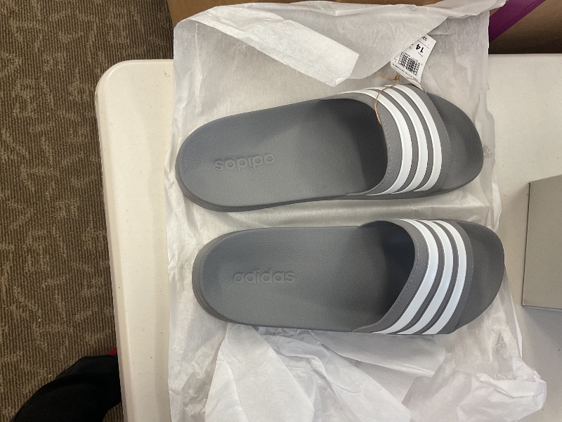 Photo 1 of adidas unisex-adult Shower Slide Grey/White/Grey 14