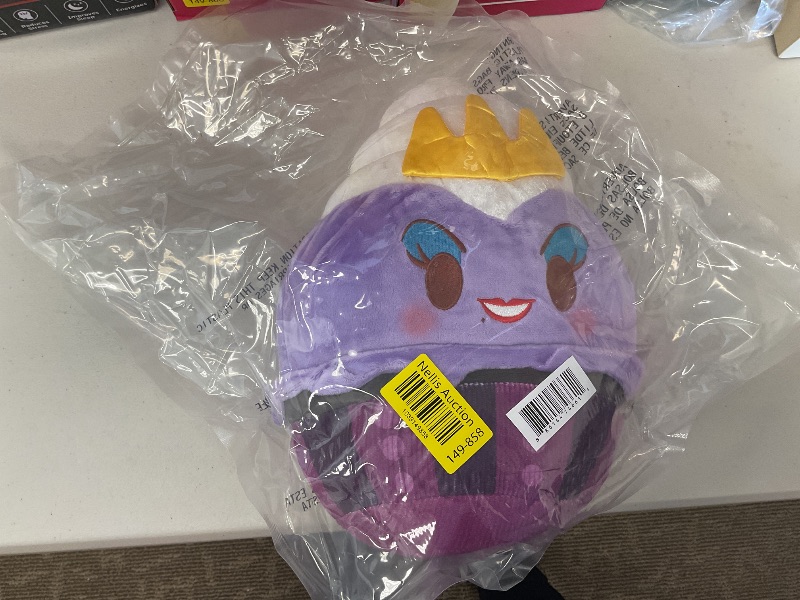 Photo 1 of Just Play Disney Munchlings Squeeze-A-Munch Large Lavender Scented Ice Cream Sundae Ursula 10-inch Plush, Kids Toys for Ages 0