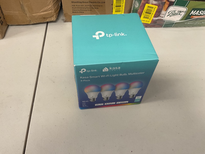 Photo 1 of Kasa Smart Light Bulbs, Full Color Changing Dimmable Smart WiFi Bulbs Compatible with Alexa and Google Home, A19, 9W 800 Lumens,2.4Ghz only, No Hub Required, 4 Count (Pack of 1), Multicolor (KL125P4)