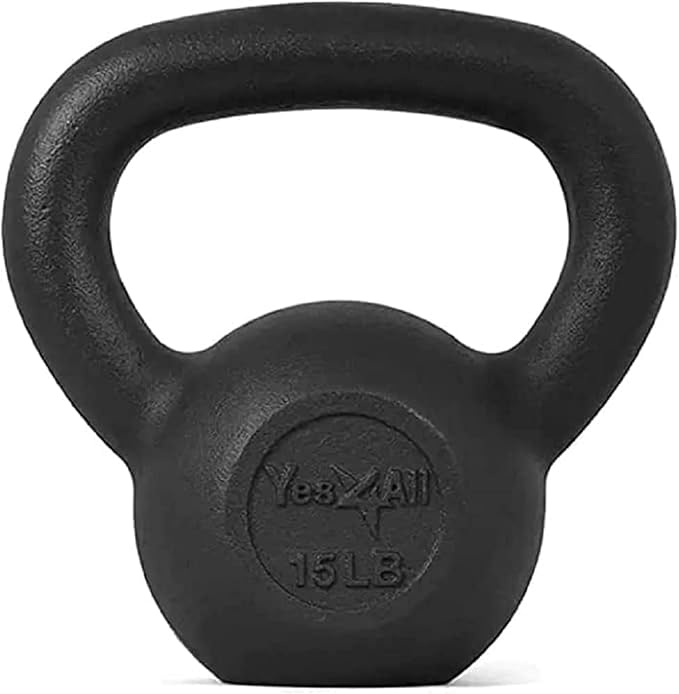 Photo 1 of Yes4All 5-80 lbs Cast Iron Kettlebell for Dumbbell Weights Exercises, Gym, Full Body Home Workout Equipment, Push up, Grip and Strength Training