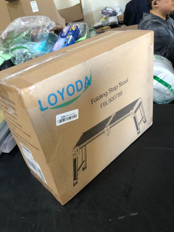 Photo 1 of Loyoda Work Platform 500 Lbs Capacity,Height Adjustment Step Stool,Foldable Step Platform with One-Touch Automatic Fold