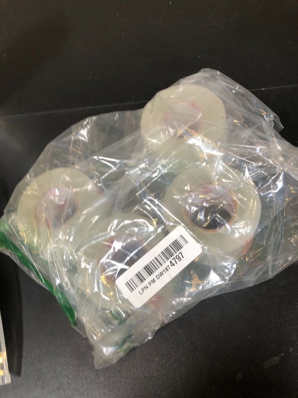 Photo 1 of BOMEI PACK 1.5 Inch Core Clear Packing Tape with Dispenser,Heavy Duty Noiseless Packaging Tape for Shipping and Storage,Industrial Strong Moving Tape for Boxes, 1.88 Inch x 22 Yards,1.5" Core 3 Pack