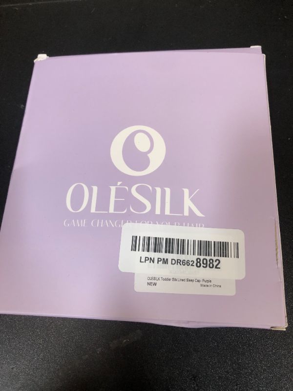 Photo 1 of OLESILK Silk Bonnet for Kids Girls 2-6 Years, Adjustable Strap, Smooth for No Frizzy Hair, Breathable All Night Slleping Light Purple