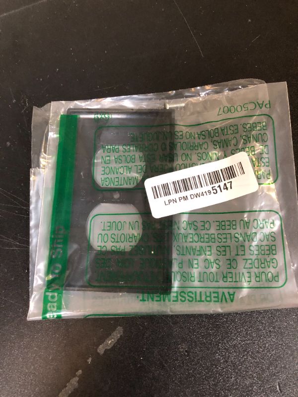 Photo 1 of ENERLITES Duplex Receptacle Outlet Wall Plate, Size 1-Gang 4.50" x 2.76", Unbreakable Polycarbonate Thermoplastic, 8821-BK, Black