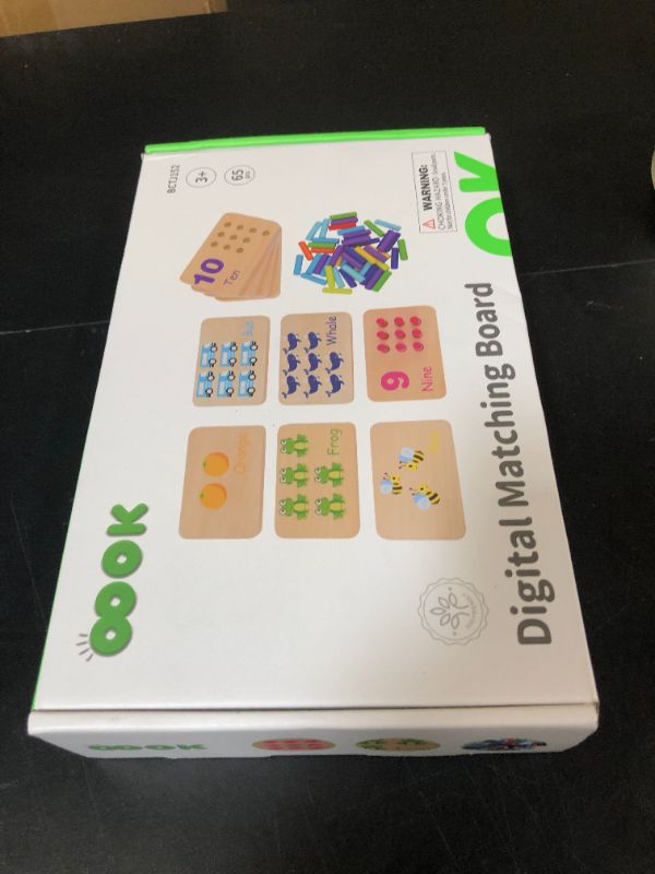 Photo 1 of TOOKYLAND Peg Board Toddler Toys, Counting Wooden Toys with 55 Pegs, Wooden Math Manipulatives,Montessori Math and Numbers for Kids & Kindergarten Learning Activities