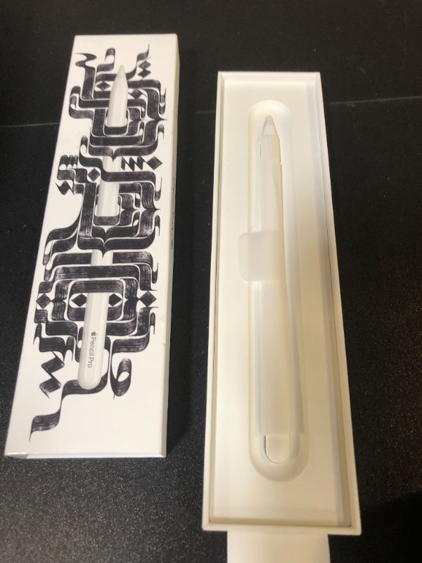 Photo 1 of Apple Pencil Pro: Latest Model - Device Compatibility Check Required - Pixel-Perfect Precision, Tilt and Pressure Sensitivity, Perfect for Note-Taking, Drawing, and Art. Charges and Pairs Magnetically