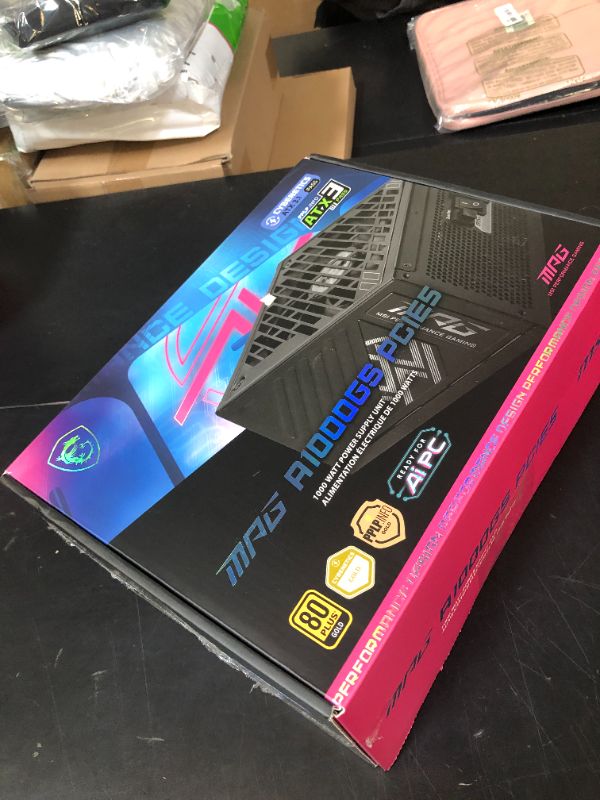 Photo 1 of MSI MPG A1000GS PCIE 5.1 ATX 3.1 Gaming Power Supply - Full Modular - 80 Plus Gold Certified 1000W - 100% Japanese 105°C Capacitors - Dual 12V-2x6 - ATX PSU - 10 Year Warranty