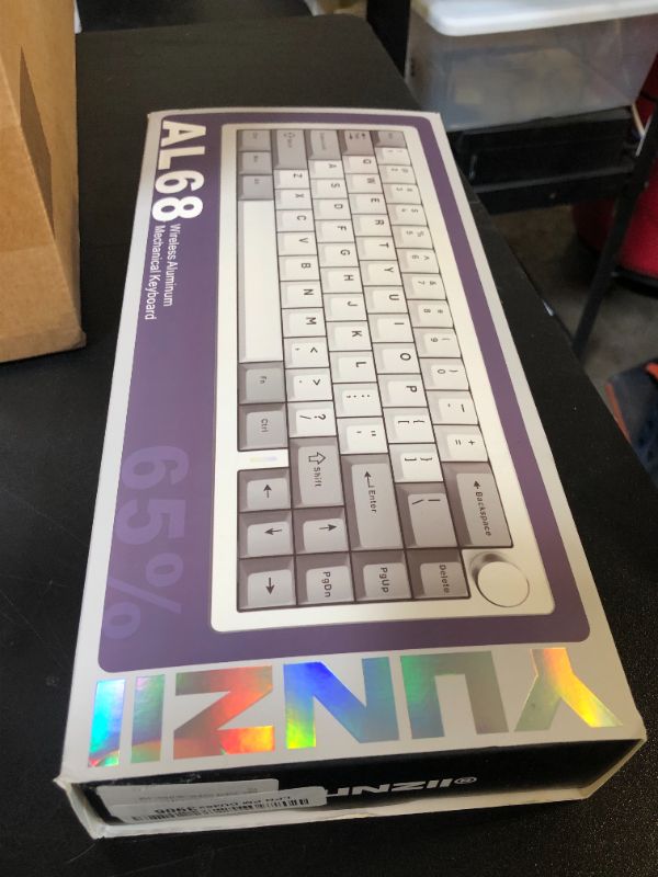 Photo 1 of YUNZII AL68 Wireless Mechanical Keyboard,Full Aluminum CNC,60% Layout with Knob, QMK/VIA Software,Gasket Mounted,Hot Swappable,RGB Backlit,BT/2.4G/USB-C for Mac/Win (Silver, Milk V2)